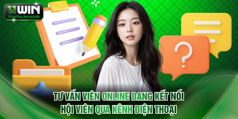 Tuyển Dụng 11WIN | Cơ Hội Việc Làm Thu Nhập Ổn Định 2 Tư vấn viên online đang kết nối hội viên qua kênh điện thoại